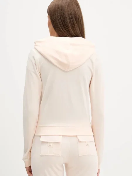 Свитер Juicy Couture с капюшоном с аппликацией розовый