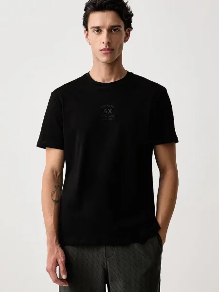 Armani Exchange tricou pentru bărbați din negru