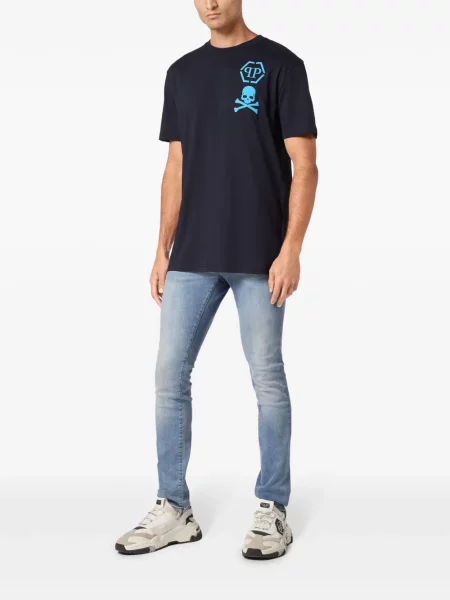 Marškinėliai Philipp Plein mėlyna