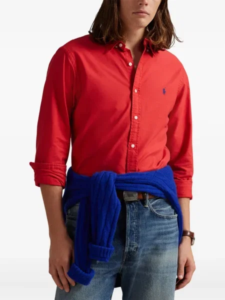 Ριγέ polo Polo Ralph Lauren με κουκούλα με αυτόγραφο λευκό