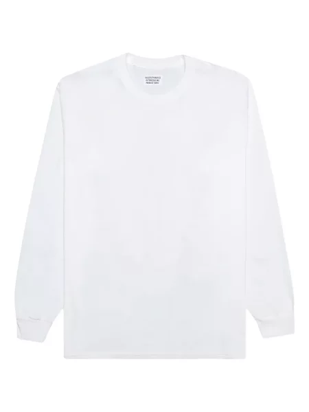 Tricou Wacko Maria cu decolteu rotund lung alb