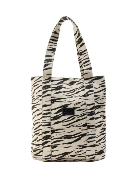 Lala Berlin Nakupovalna torba Carmela črna / naravno bela