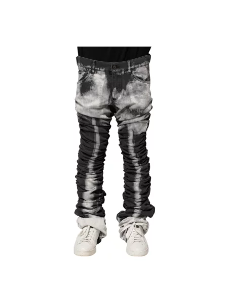 Tie dye jeansy Dolce And Gabbana wiązane białe