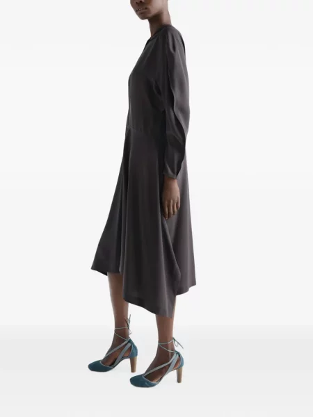 Rochie midi Lemaire de mătase maro