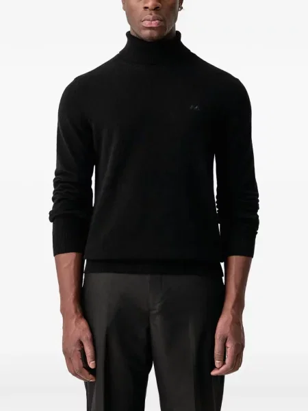 Haftowany sweter Lindbergh czarny