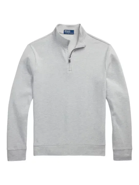 Dryžuota siuvinėta polo marškinėliai Polo Ralph Lauren izoliuoti pilka
