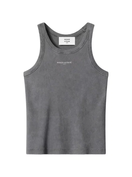 Top Maison Kitsune cu imagine gri