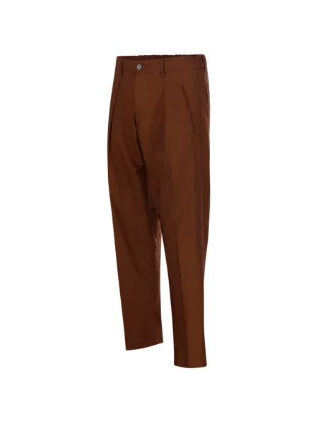 Pantaloni Entre Amis plisate maro
