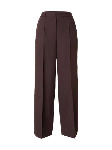 S.Oliver BLACK LABEL Pantaloni cu dungă maro închis negru