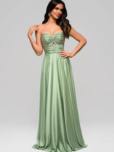 Rochie de seară Edoti de costum verde