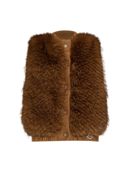 Kamizelka Moncler wełniana brązowa