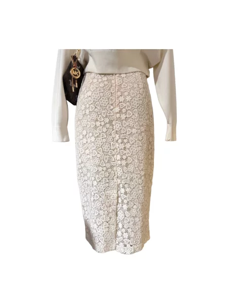 Lniana spódnica Red Valentino beżowa
