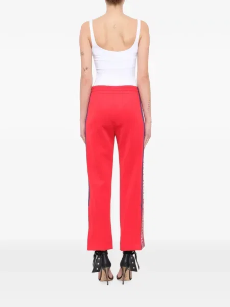 Pantaloni Marc Jacobs alergare cu autograf roșu