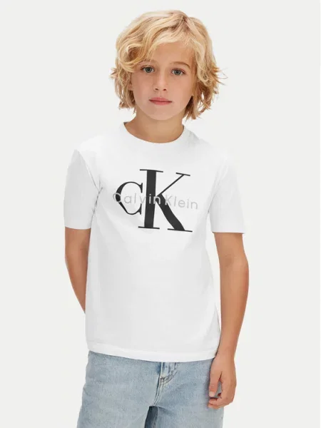 Calvin Klein Jeans T-Shirt Monologo λευκό