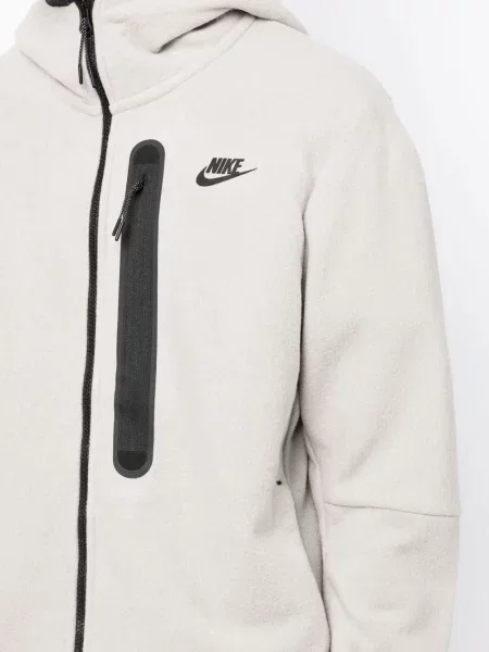 Hanorac cu glugă Nike din fleece gri