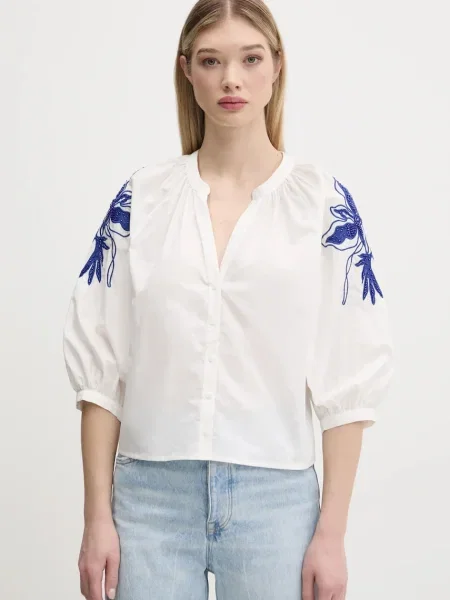 Desigual cămașă din CRATOS femei regular alb