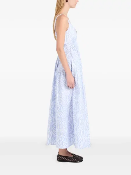 Rochie maxi Proenza Schouler White Label cu imagine cu model zebră alb