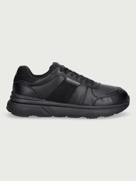 Armani Exchange Sneakers | piele întoarsă negru
