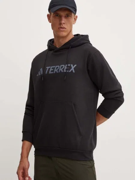 Dukserica adidas TERREX Multi s kapuljačom s tiskom crna