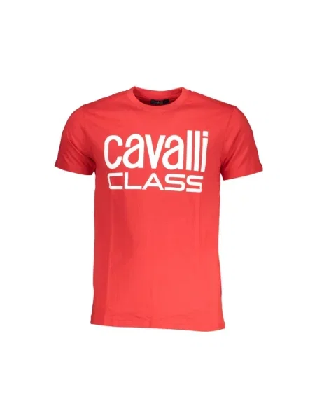 Koszulka Cavalli Class z nadrukiem czerwona
