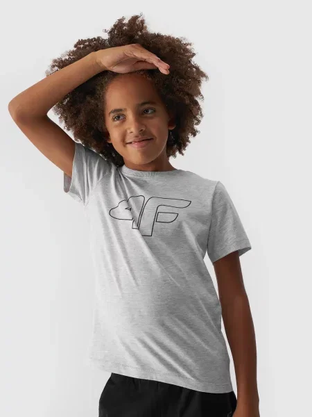 4F JUNIOR T-shirt szary