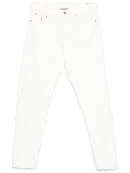 Straight fit džíny Brunello Cucinelli bílé