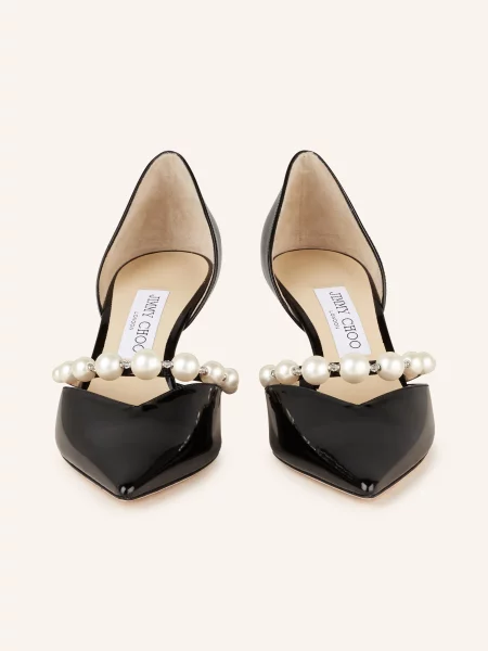 Jimmy Choo Lodičky Aurelie 65 S Ozdobnými Perličkami černá
