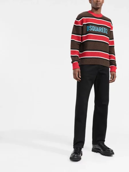 Žakardinis megztinis Dsquared2 ruda