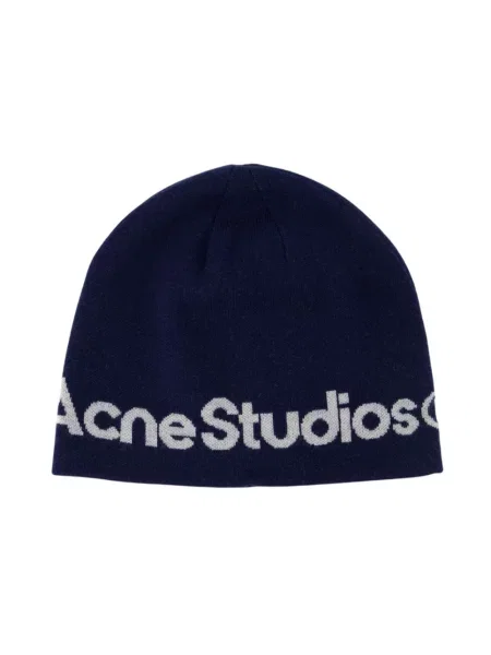 Czapka Acne Studios wełniana niebieska