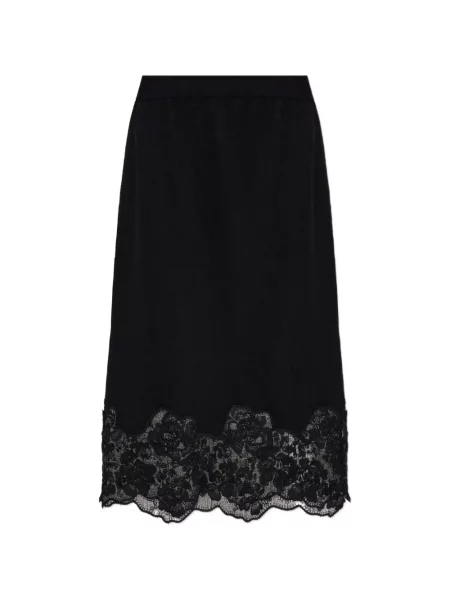Fustă midi Fabiana Filippi din dantelă negru