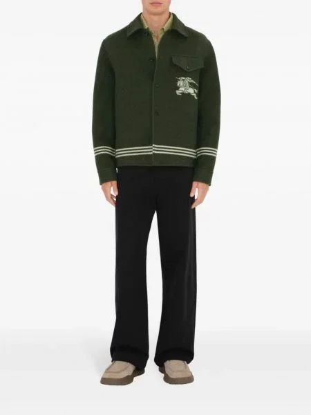 Dryžuotas striukė Burberry žalia