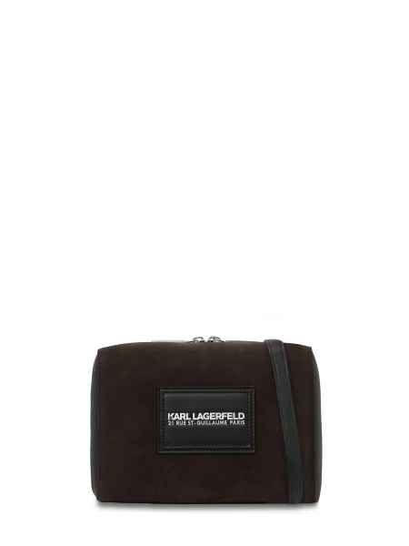 Karl Lagerfeld Torba za čez ramo Traveller temno rjava