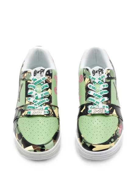 Sneakerși A Bathing Ape® cu imagine verde