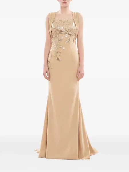 Rochie maxi Saiid Kobeisy cu paiete drapată