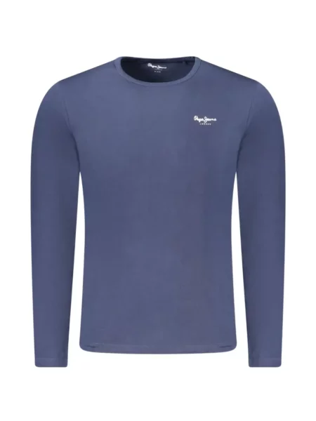 Lung tricou Pepe Jeans cu decolteu rotund albastru
