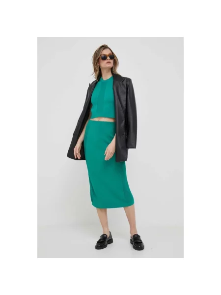 Spódnica midi United Colors Of Benetton zielona