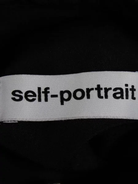 Костюм мини рокля Self-portrait на цветя черно