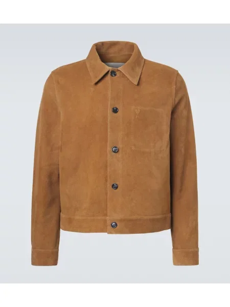 Jakna Ami Paris iz semiša rjava