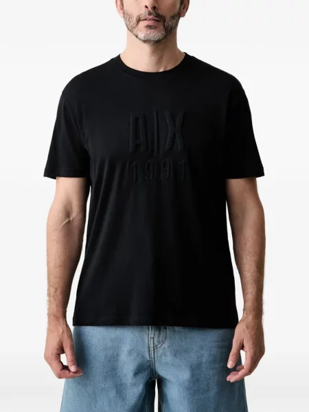 Tricou Armani Exchange cu autograf albastru