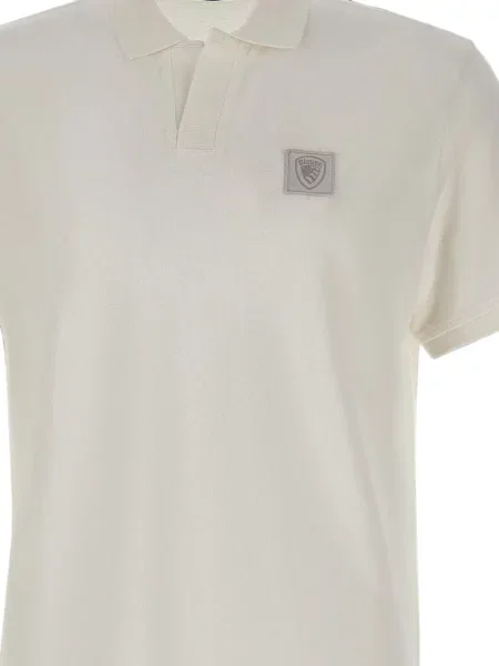 Tricou polo Blauer alb