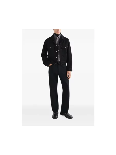Jeansy straight leg Lemaire z 5 kieszeniami czarne