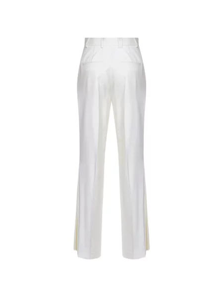 Pantaloni Giuseppe Di Morabito plisate evazate alb