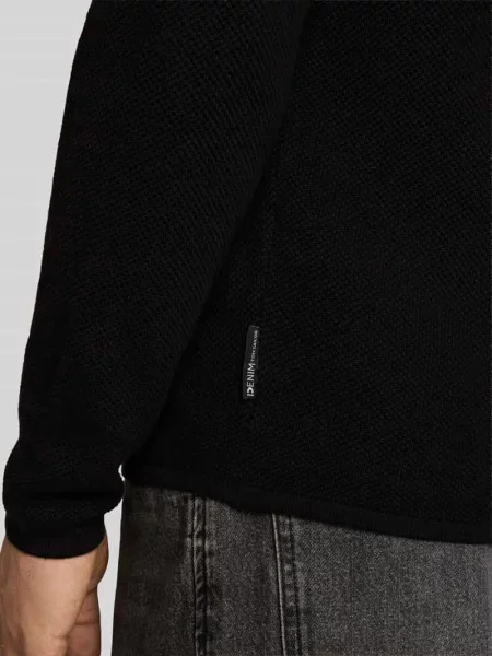 Sweter z czystej bawełny o kroju regular fit Tom Tailor Denim czarny