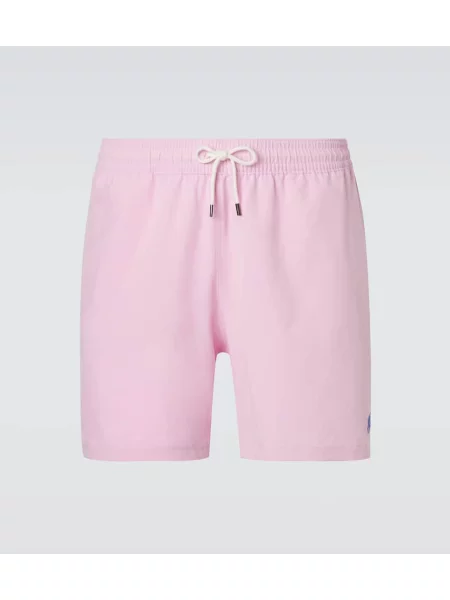 Plavalne hlačke Polo Ralph Lauren z avtogramom roza