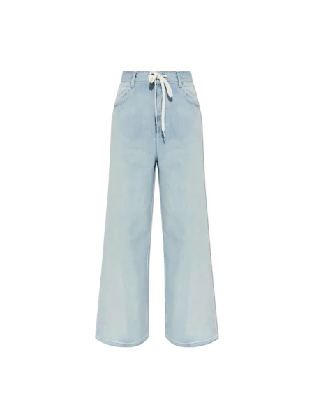 Szerokie jeansy Mm6 Maison Margiela niebieskie