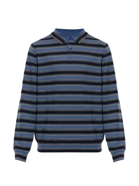 Tricou polo Ps Paul Smith de lână albastru