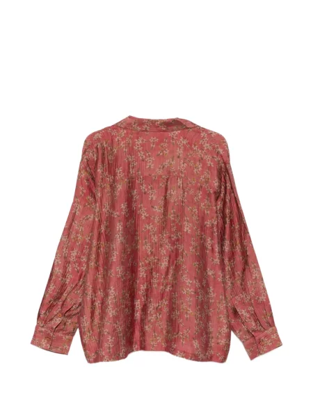Cămașă Found cu model floral cu imagine roz