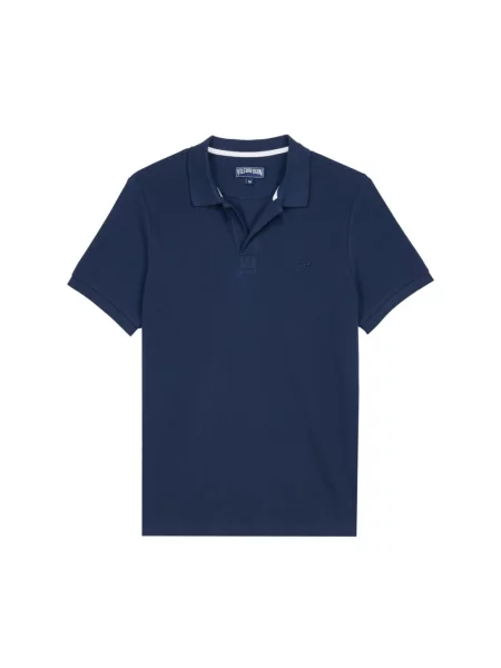 Vilebrequin Koszulka Polo Z Piki Palatin blau granatowa