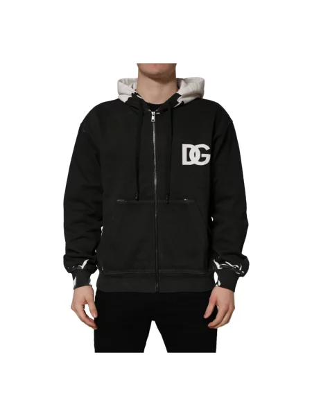 Sweter Dolce And Gabbana z kapturem czarny