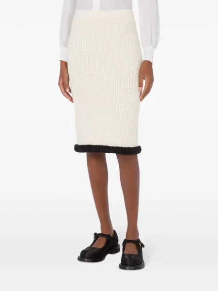 Vilnonis sijonas Moschino balta